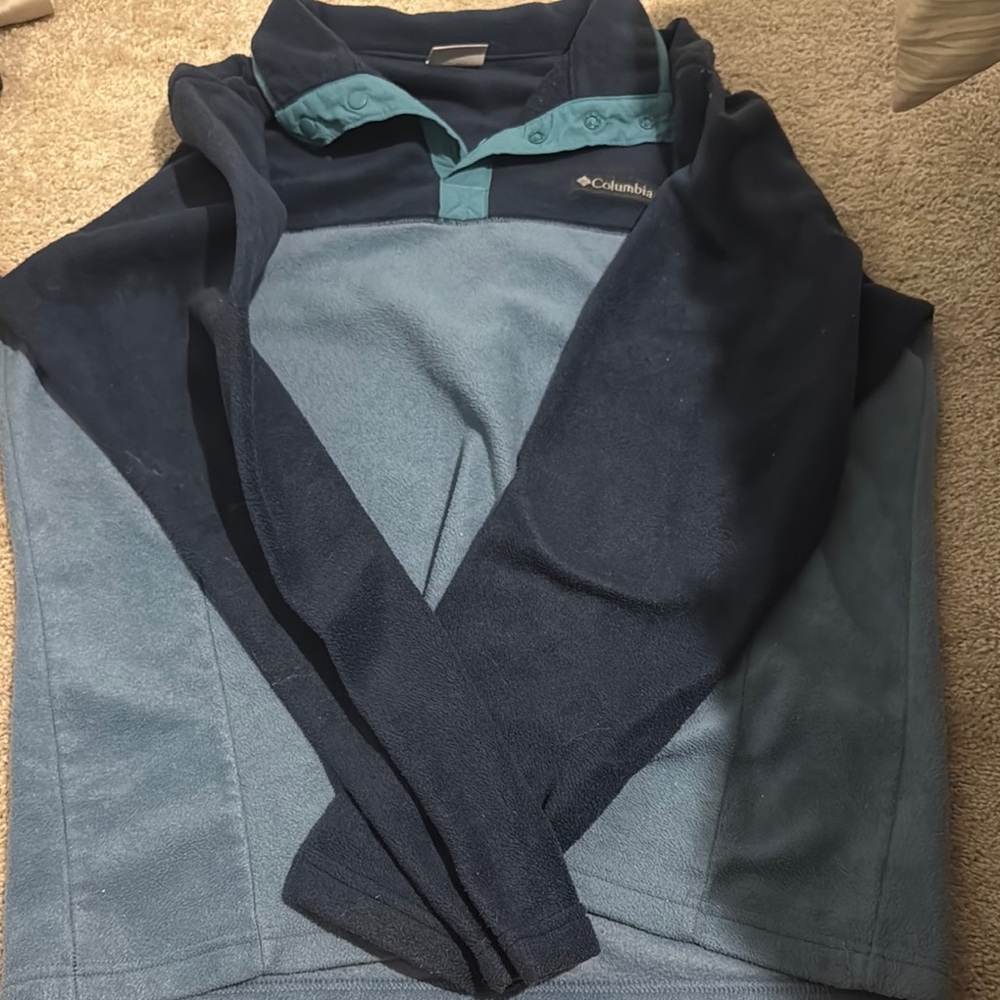 Columbia Two-Tone Blue Fleece Pullover